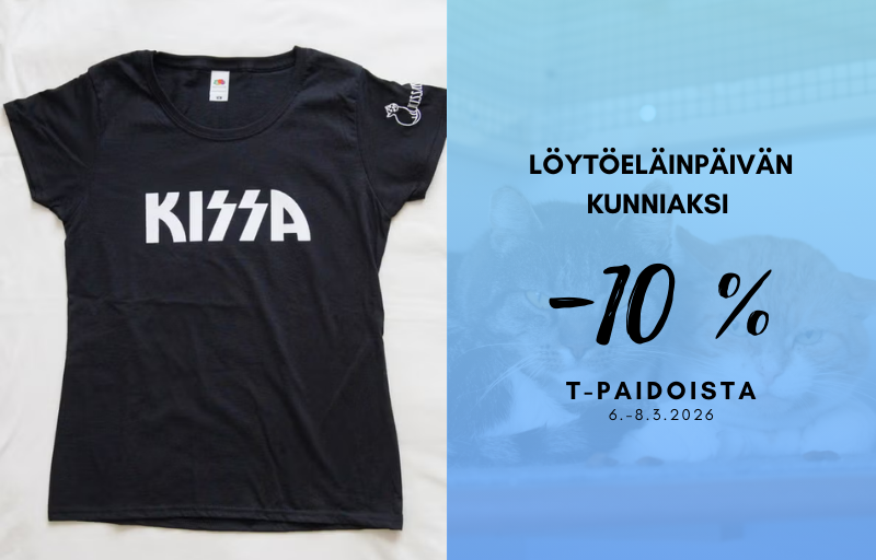 L&ouml;yt&ouml;el&auml;inp&auml;iv&auml;n kunniaksi kissa T-paidat -10 %